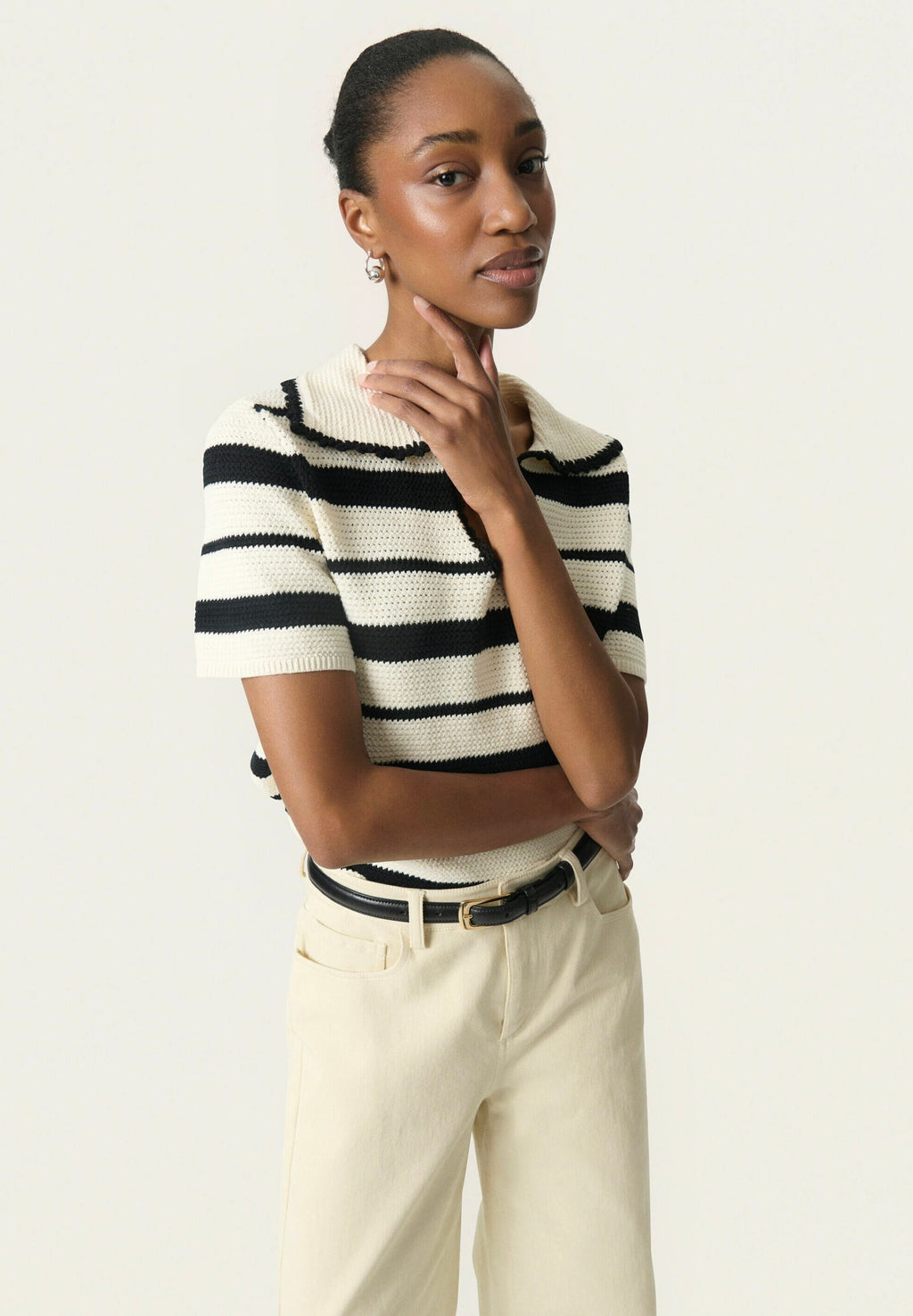 Crocheted Polo T-Shirt