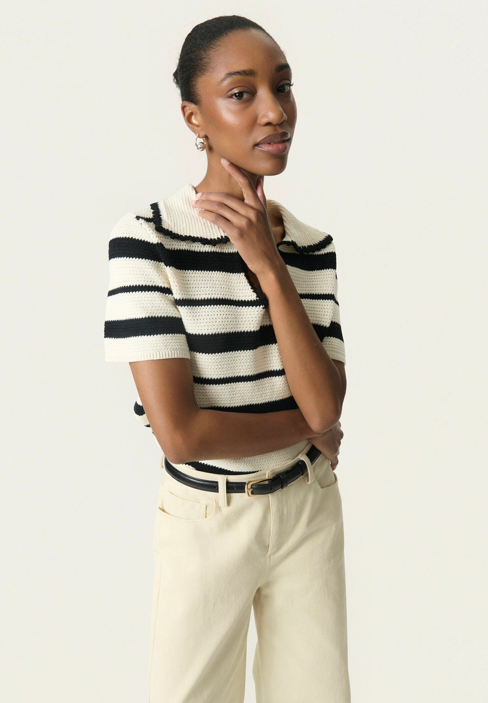 Crocheted Polo T-Shirt