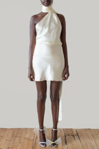 Backless Satin Dress