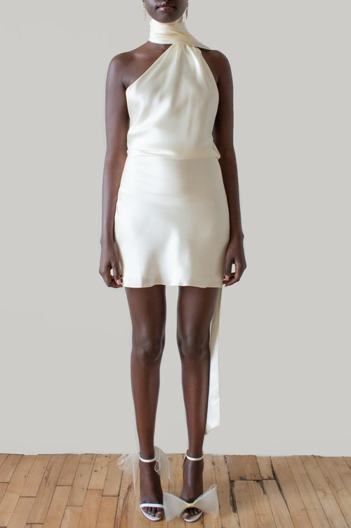 Backless Satin Dress
