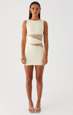 Twist Mesh Bodycon Dress