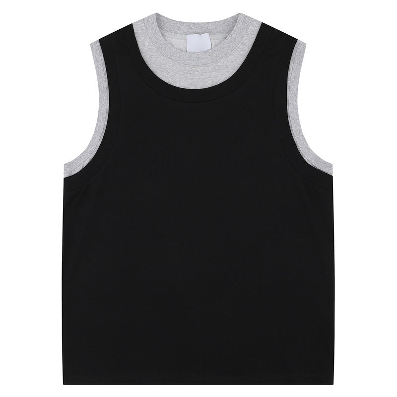 Design Spliced Vest Men's Sleeveless Sports Fitness