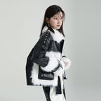 Increasingly Designer Small Fur One Piece Coat Women Fashion New Irregular Cotton Clothes in Autumn and Winter