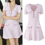 V-neck short dress