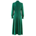 Spring And Summer New Quality Acetic Acid Jacquard Popular Green Slimming Large Swing Dress With Bow Women's Skirt