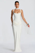 Strapless Satin Drape