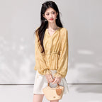 Chiffon Long Sleeve Shirt for Women, Elegant and LuxuriousYouthful and Stylish Spring Floral Top
