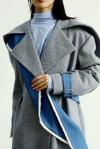 Patchwork Woolen Coat