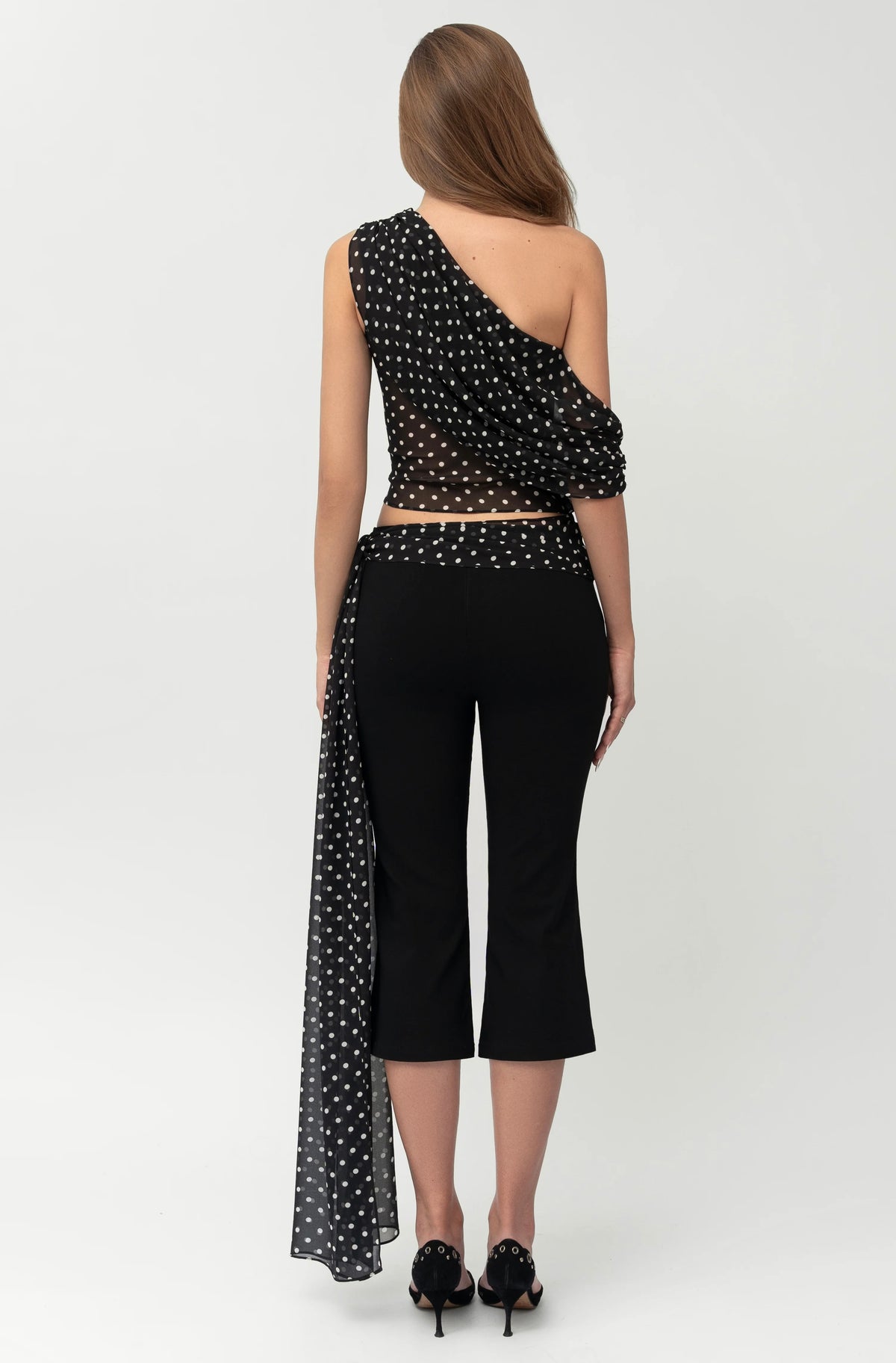Polka Dot Chiffon Blouse