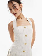 Pleated Woolen Dress