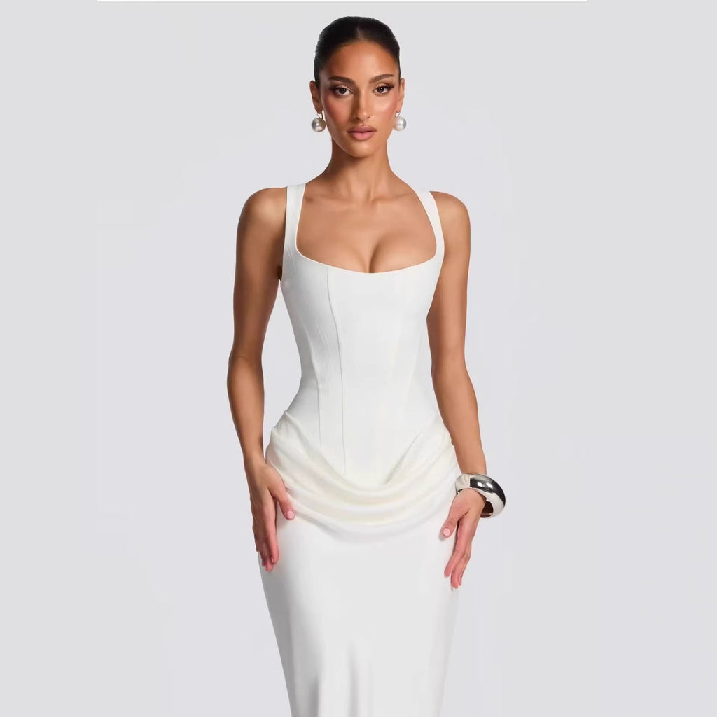 Strapless Satin Drape