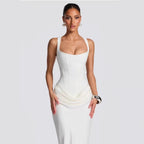 Strapless Satin Drape
