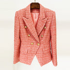 New Double Breasted Blazer Coats Women Fashion Party Club Clothes Long Sleeves Sequin Shinny Jackets Luxury Oversized