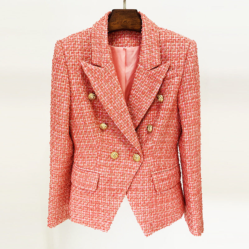 New Double Breasted Blazer Coats Women Fashion Party Club Clothes Long Sleeves Sequin Shinny Jackets Luxury Oversized