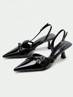 Point Toe Slingback Pumps