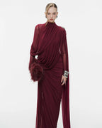 Pleated Cape Dress