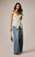 Lace ruffle top