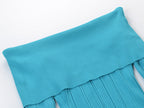 Designer Dress Women Autumn Winter Vintage Elegant Ruffles Knitted Mermaid Dresses
