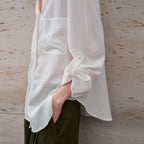 Lightweight Pure Linen Blouse for Women - Simple Solid Color Notched Collar Cardigan Loose Long Sleeve Shirt