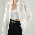 Design Sense Acetate Linen Air Conditioning Shirt Loose Fit Single Pocket