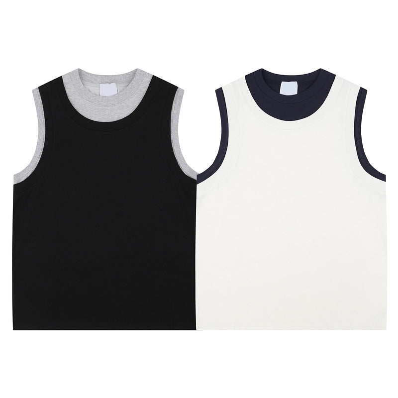 Design Spliced Vest Men's Sleeveless Sports Fitness