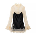 Women's Lace Patchwork Dress, Fashionable Casual Classic Design