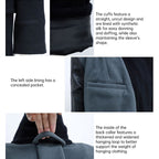Replica Soviet Navy M69 Officer's Winter Overcoat - Black 12-Button Wool Melton Long Coat