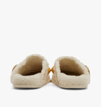 Leather Furry Mules