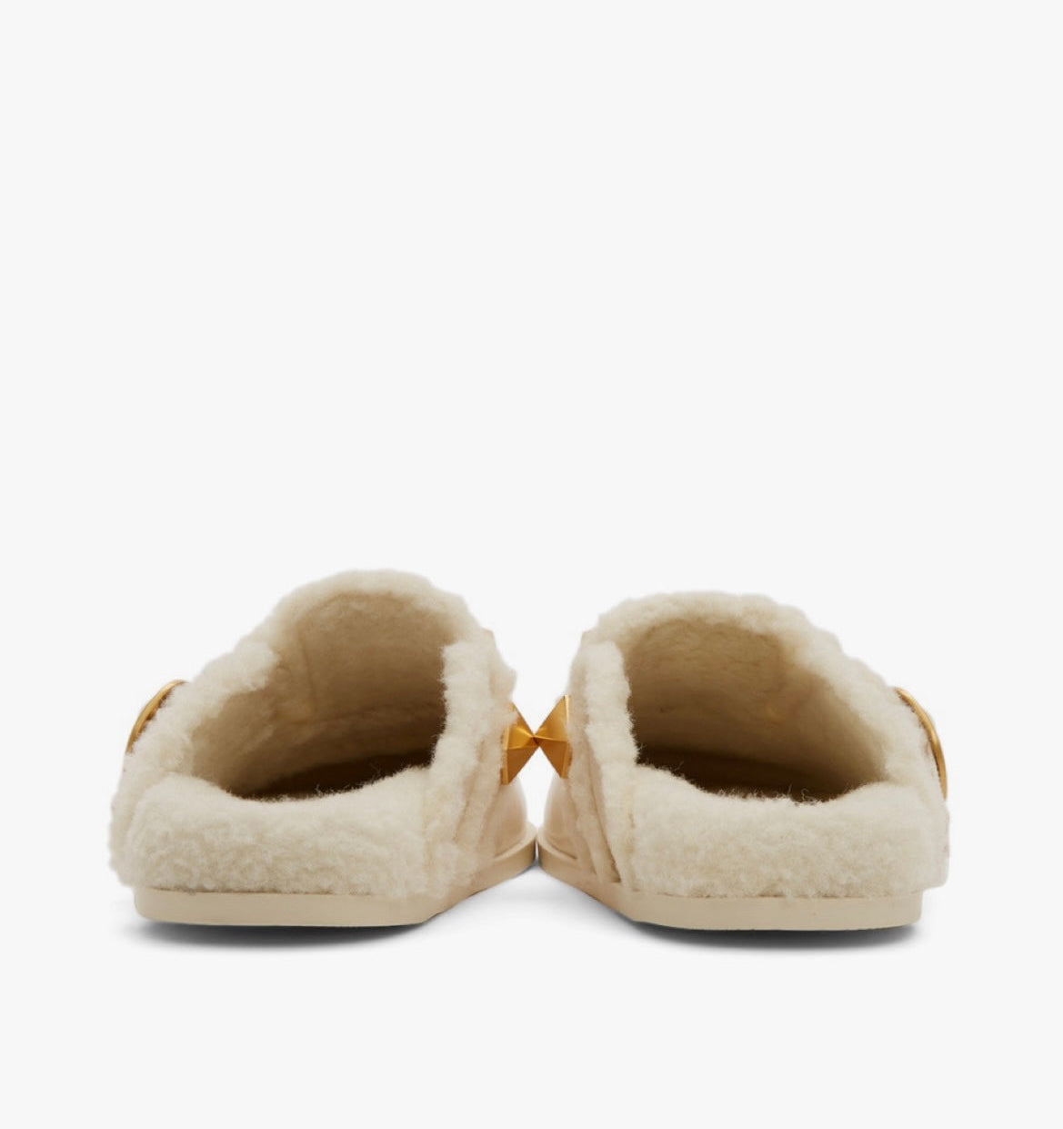Leather Furry Mules