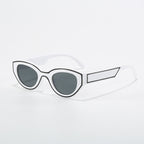 Retro oval dot paint sunglasses