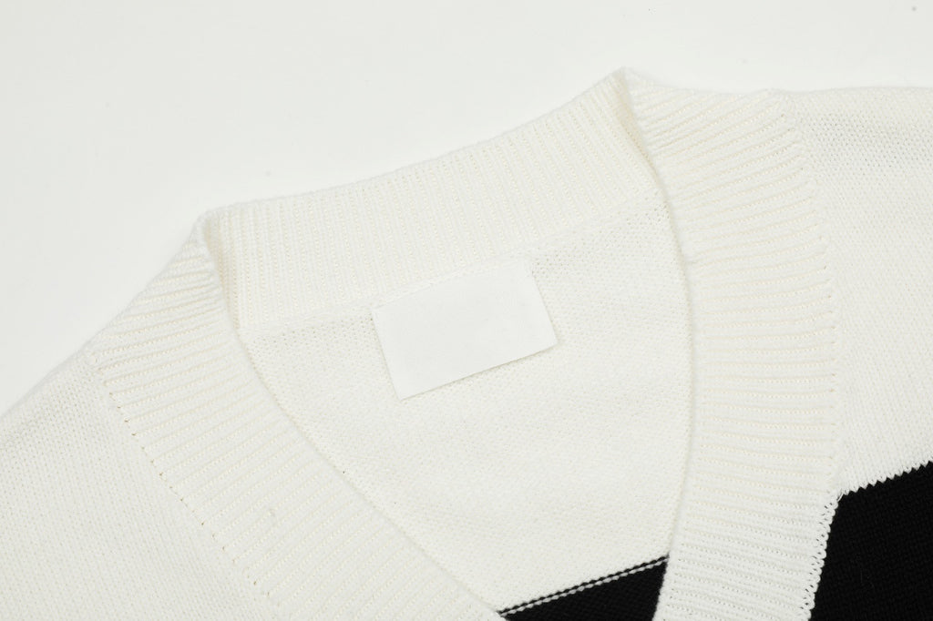 Women's knitted vest sweater spring new knitted sweater pullover tops V-neck sleeveless vest women's clothing couple casual