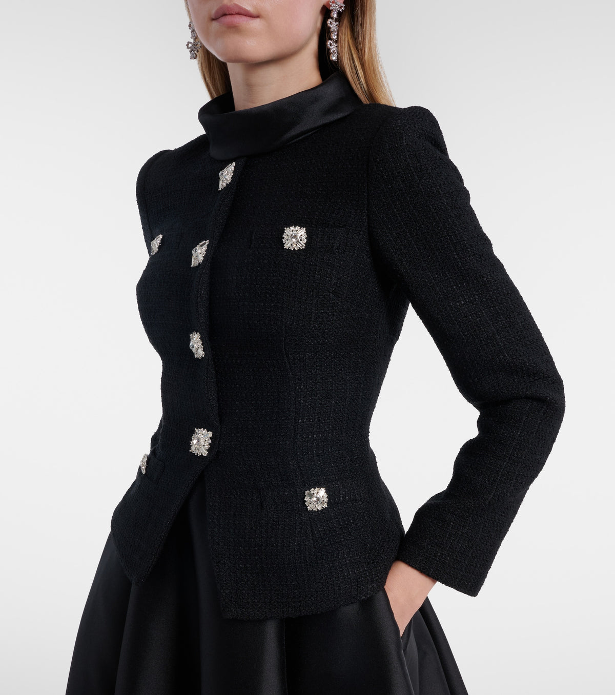 Satin Rhinestone Dress