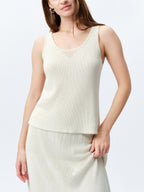 Elegante Knit Strap Top for Women, Casual and Charming, Simple Sleeveless Blouse