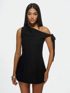 Oblique One-Shoulder Dress