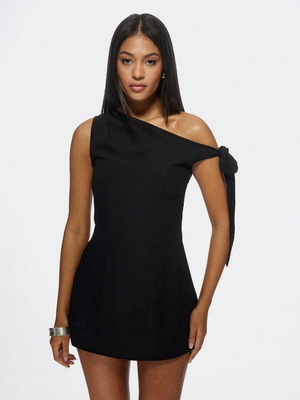 Oblique One-Shoulder Dress