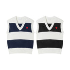 Women's knitted vest sweater spring new knitted sweater pullover tops V-neck sleeveless vest women's clothing couple casual