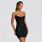 Embroidered Bodycon Dress