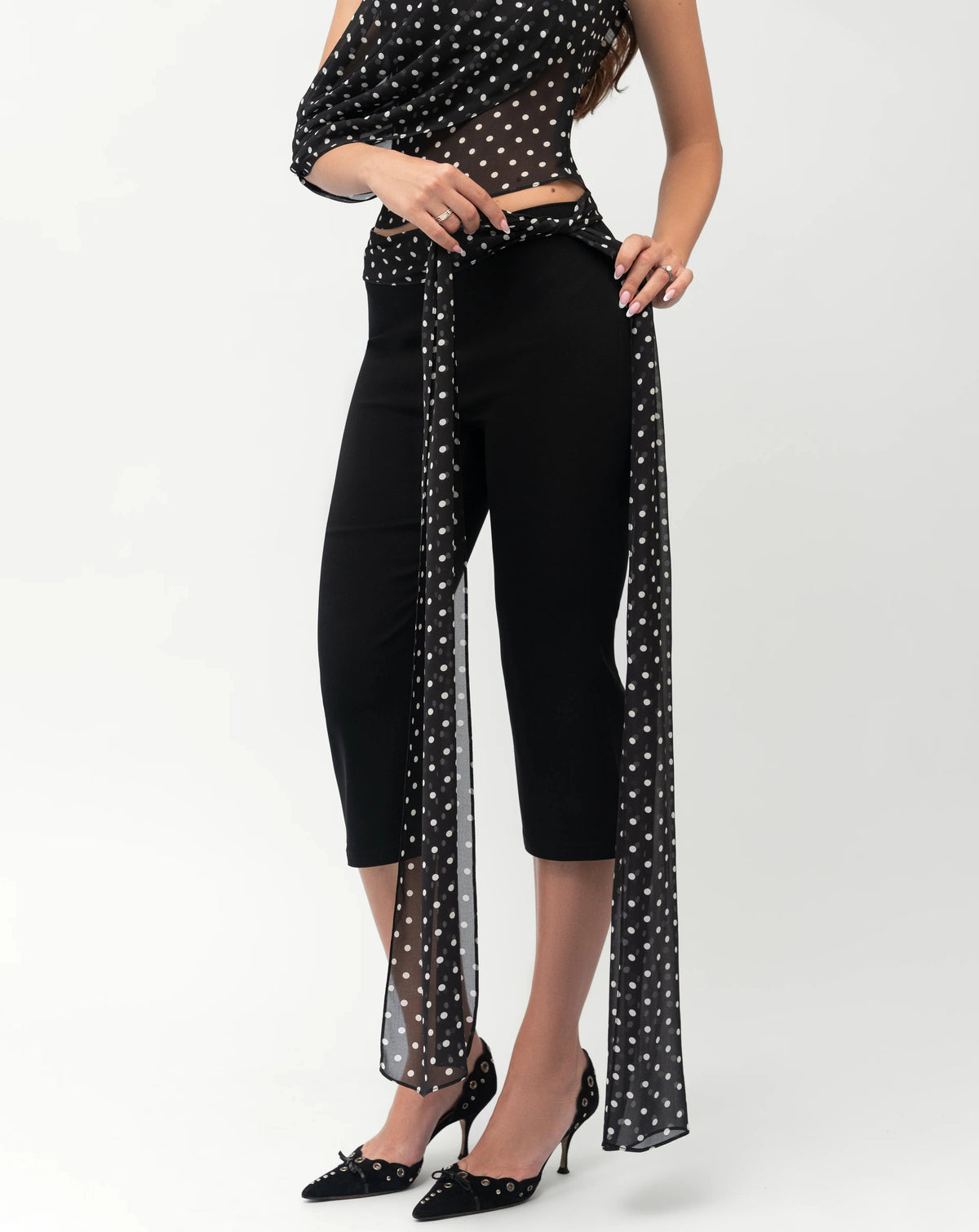 Polka Dot Chiffon Blouse