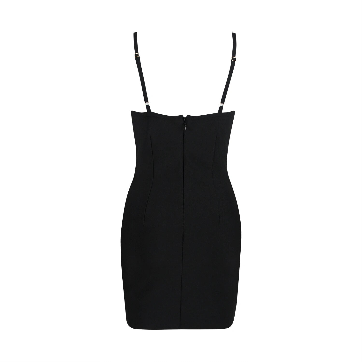 New Designer Black Color Women Rayon Bandage Sexy Bodycon Mini Dress Nightclub Party Celebrate Outfit Vestido