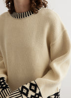 Wool jacquard sweater