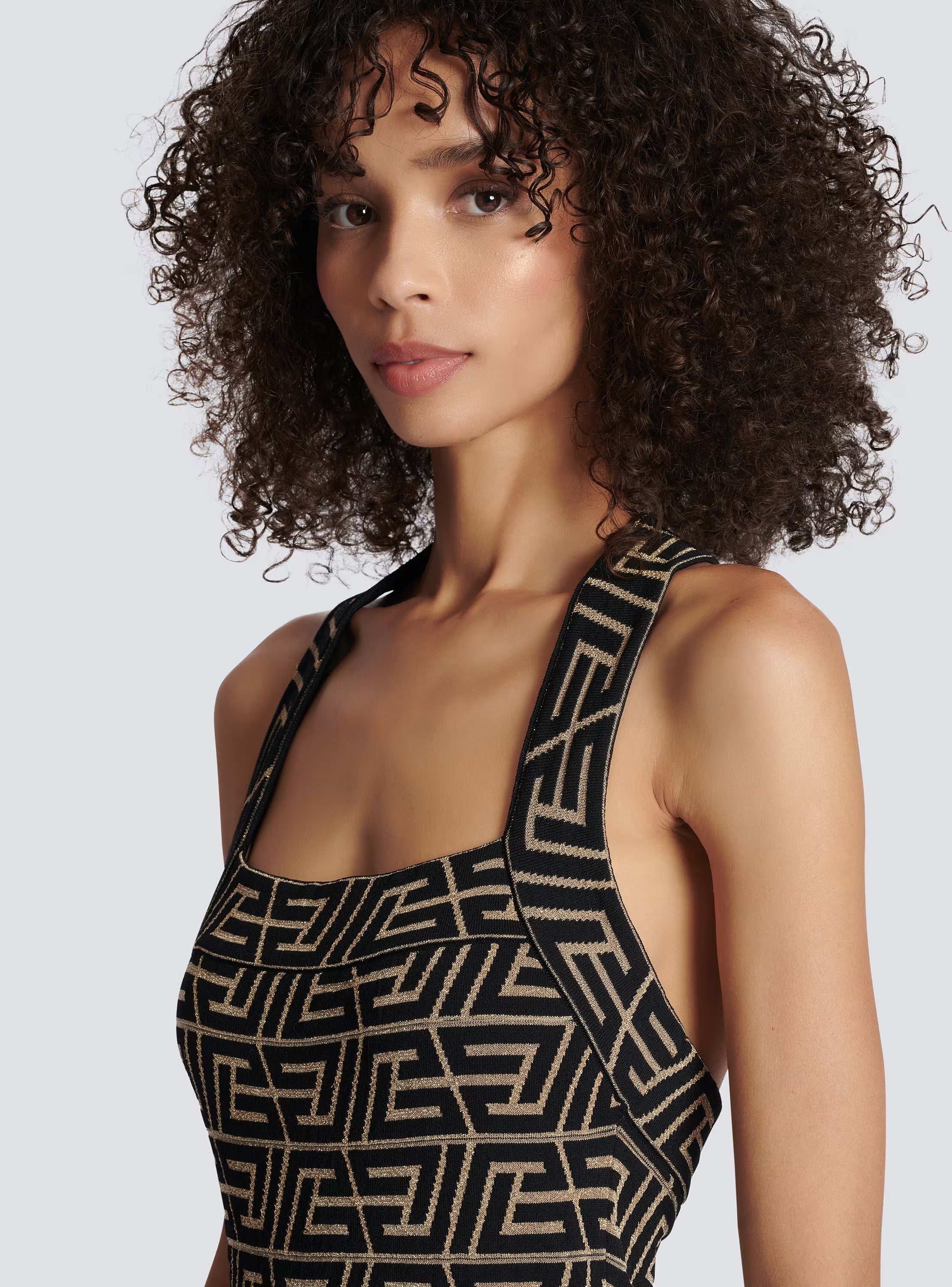 Jacquard Backless Dress