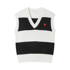 Women's knitted vest sweater spring new knitted sweater pullover tops V-neck sleeveless vest women's clothing couple casual