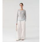 Lazy Textured Breathable Knit Openwork Cardigan, Light-Enhancing Loose Casual Top