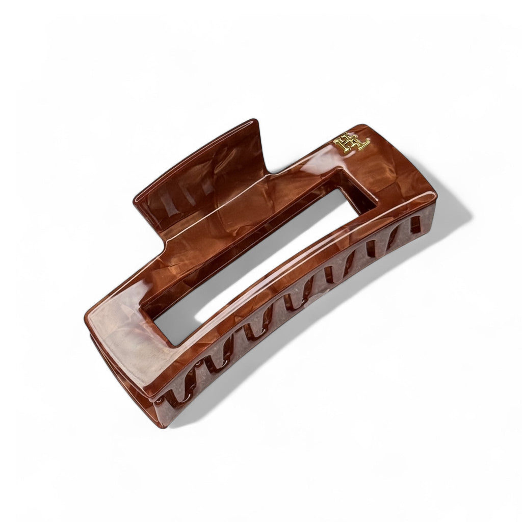 Ecofriendly Acetate Large Claw - Chocolate