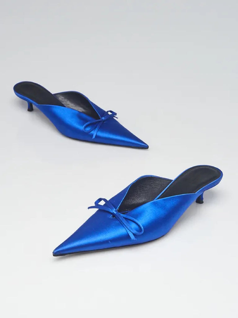 Satin Bow Mules