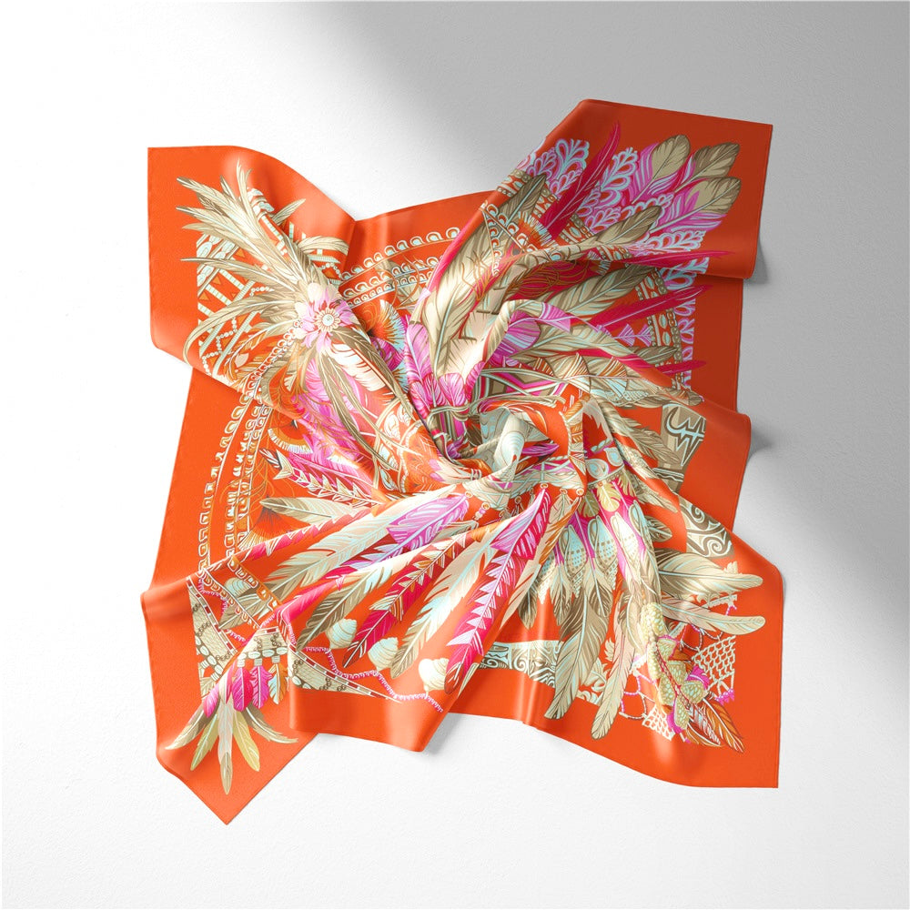 Feather square scarf