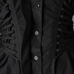 Lace up irregular top
