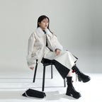 Increasingly Designer Small Fur One Piece Coat Women Fashion New Irregular Cotton Clothes in Autumn and Winter