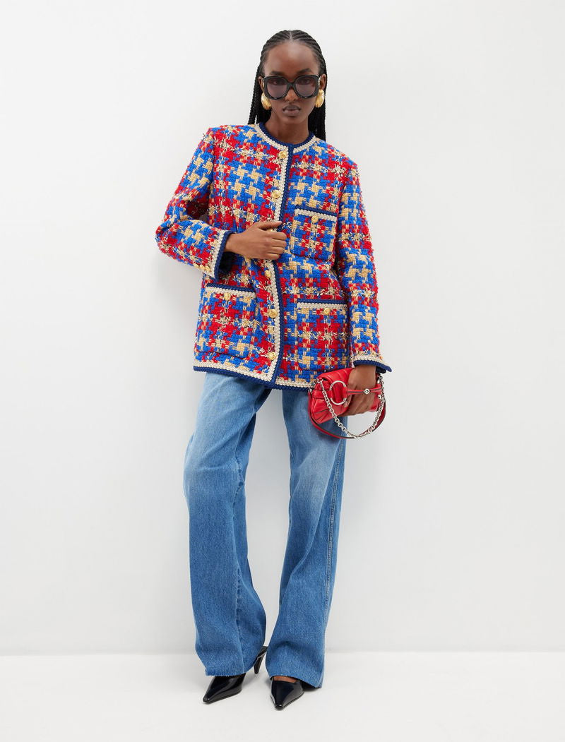 Plaid Tweed Coat