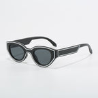 Retro oval dot paint sunglasses